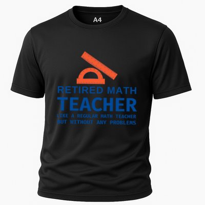 Retired Math Teacher Funny Retirement Gift Problems Performance Shirt