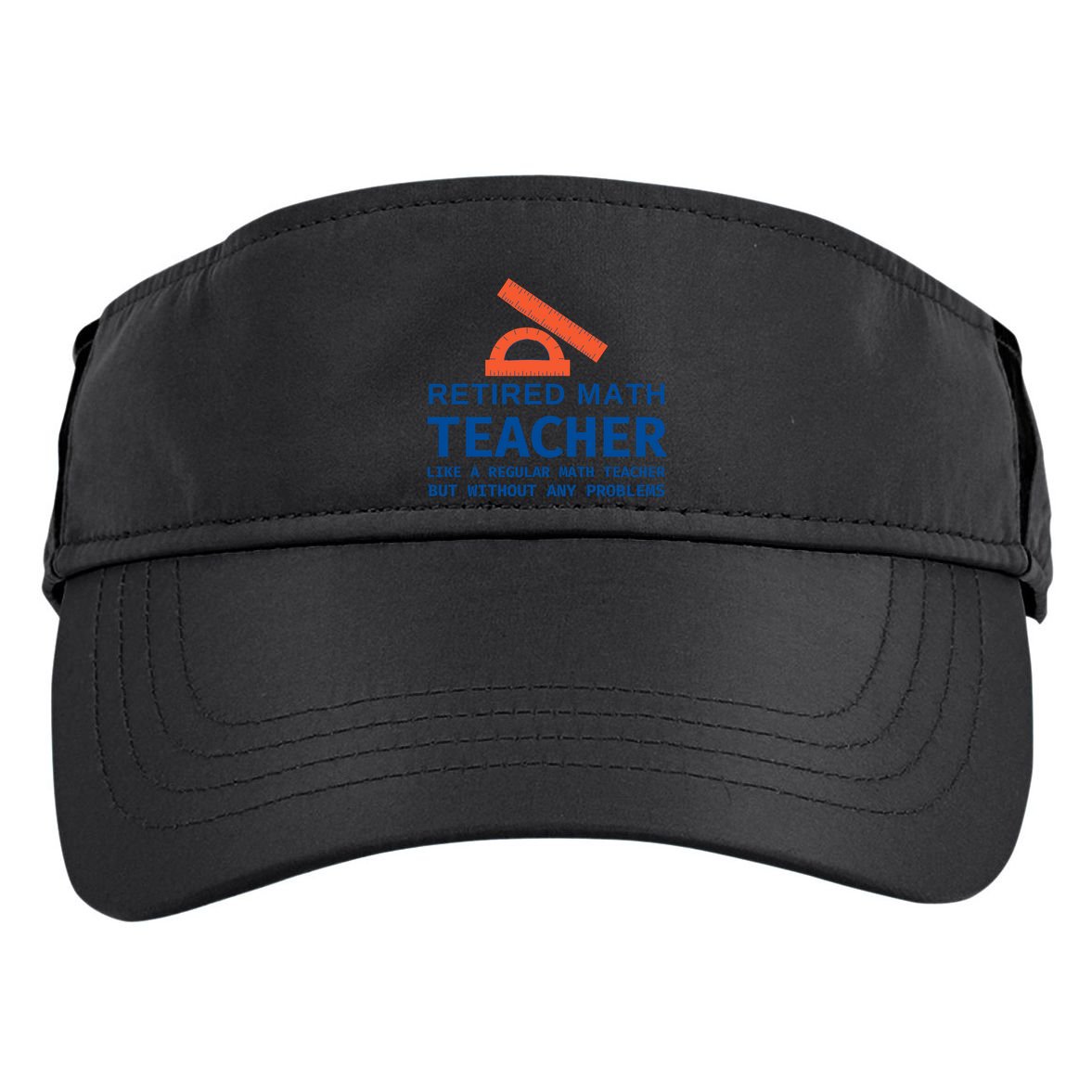 Retired Math Teacher Funny Retirement Gift Problems Adult Drive Performance Visor