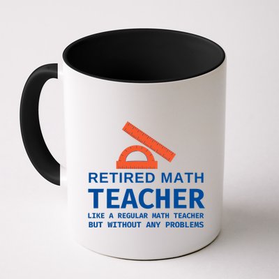 Retired Math Teacher Funny Retirement Gift Problems Mug