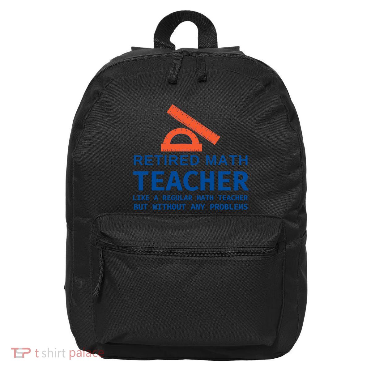 Retired Math Teacher Funny Retirement Gift Problems 16 in Basic Backpack