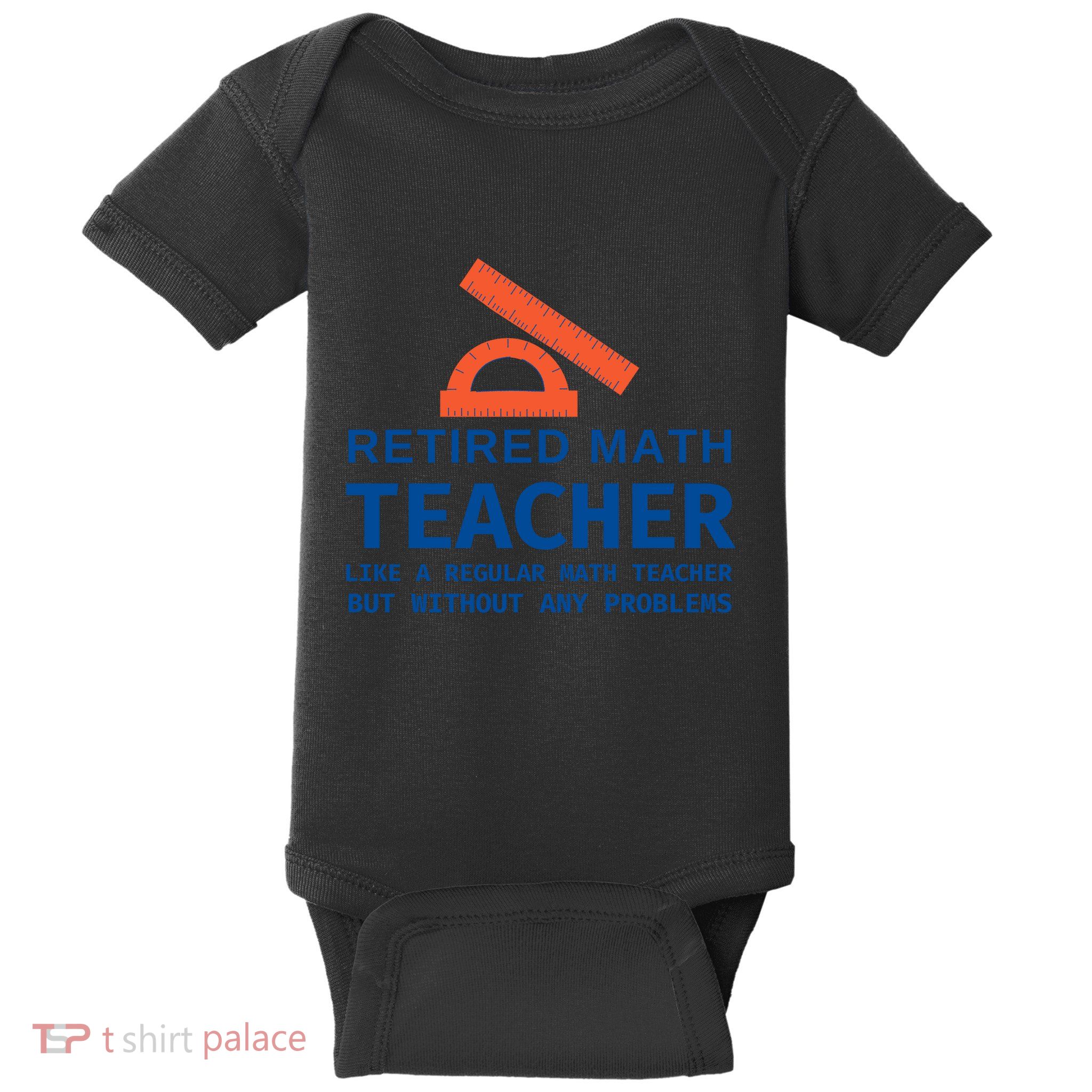 Retired Math Teacher Funny Retirement Gift Problems Baby Bodysuit