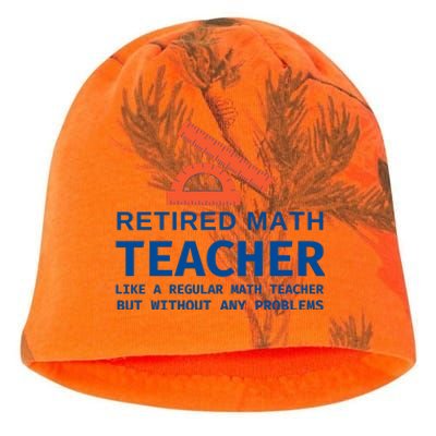 Retired Math Teacher Funny Retirement Gift Problems Kati - Camo Knit Beanie