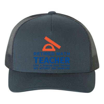 Retired Math Teacher Funny Retirement Gift Problems Yupoong Adult 5-Panel Trucker Hat