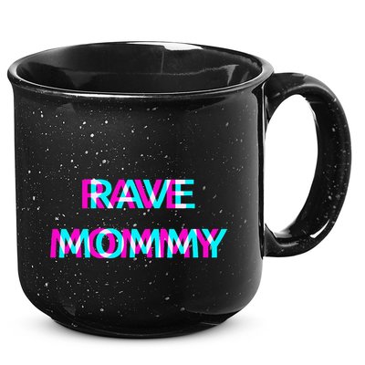 Rave Mommy Techno Edm Music Festival Mother Mom Raver 15oz Campfire Ceramic Mug