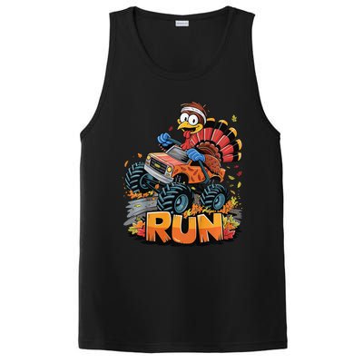 Run Monster Truck Turkey Thanksgiving Funny Turkey PosiCharge Competitor Tank