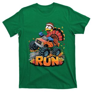 Run Monster Truck Turkey Thanksgiving Funny Turkey T-Shirt