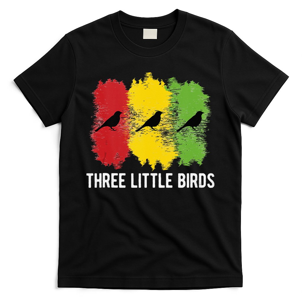 Reggae Music Three Little Birds Quote Slogan Fun Gift T-Shirt