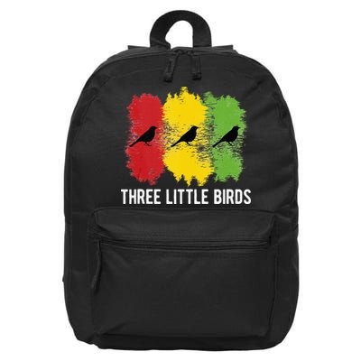 Reggae Music Three Little Birds Quote Slogan Fun Gift 16 in Basic Backpack