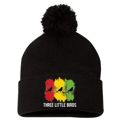 Reggae Music Three Little Birds Quote Slogan Fun Gift Pom Pom 12in Knit Beanie