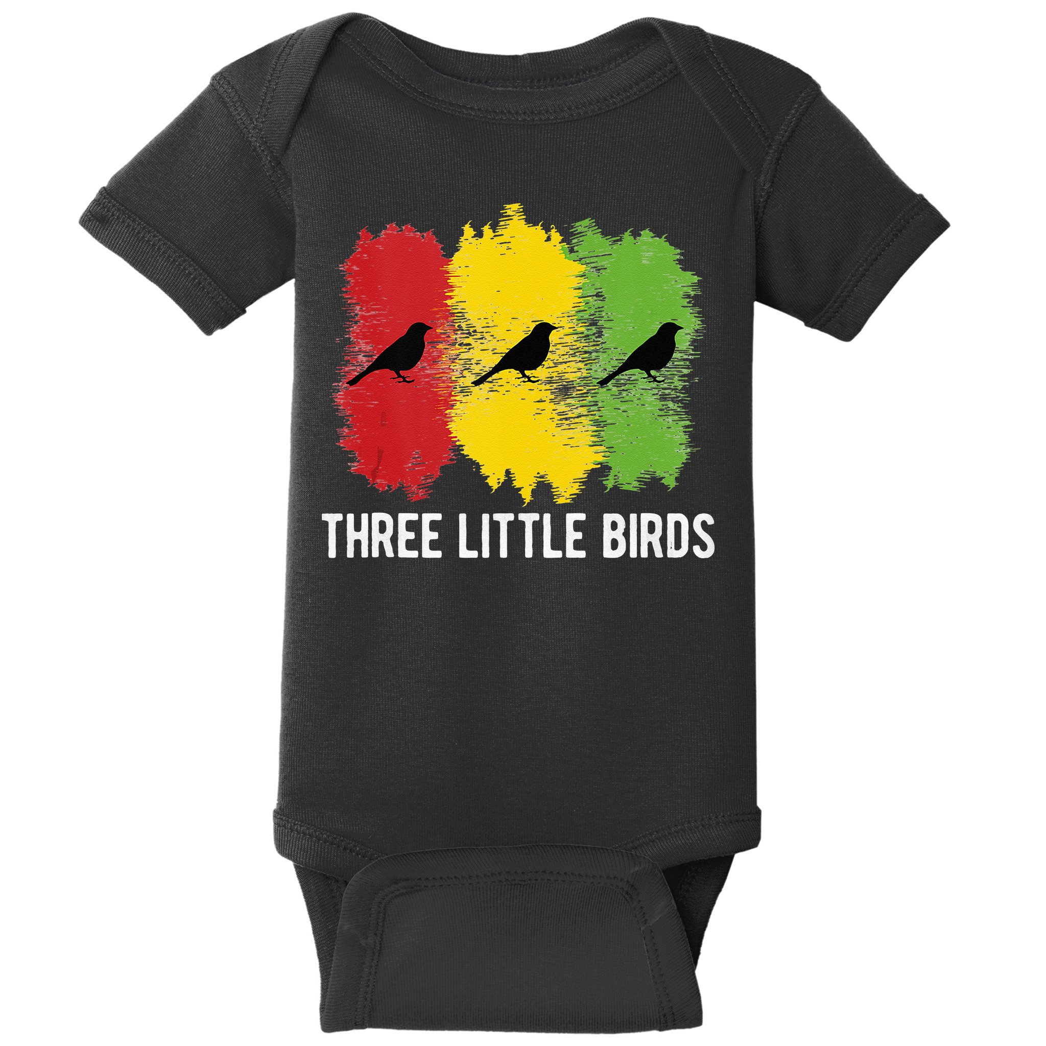 Reggae Music Three Little Birds Quote Slogan Fun Gift Baby Bodysuit