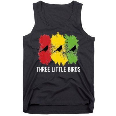 Reggae Music Three Little Birds Quote Slogan Fun Gift Tank Top