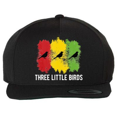 Reggae Music Three Little Birds Quote Slogan Fun Gift Wool Snapback Cap