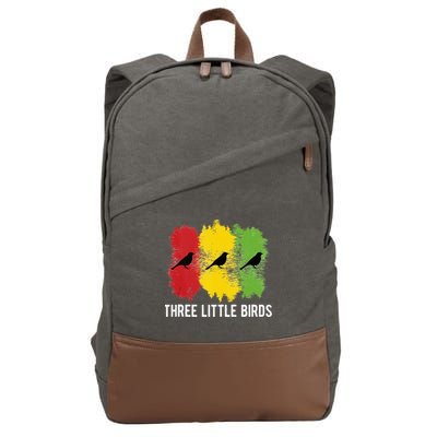 Reggae Music Three Little Birds Quote Slogan Fun Gift Cotton Canvas Backpack