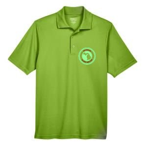 Retro Michigan The Great Lake State Logo Men's Origin Performance Pique Polo