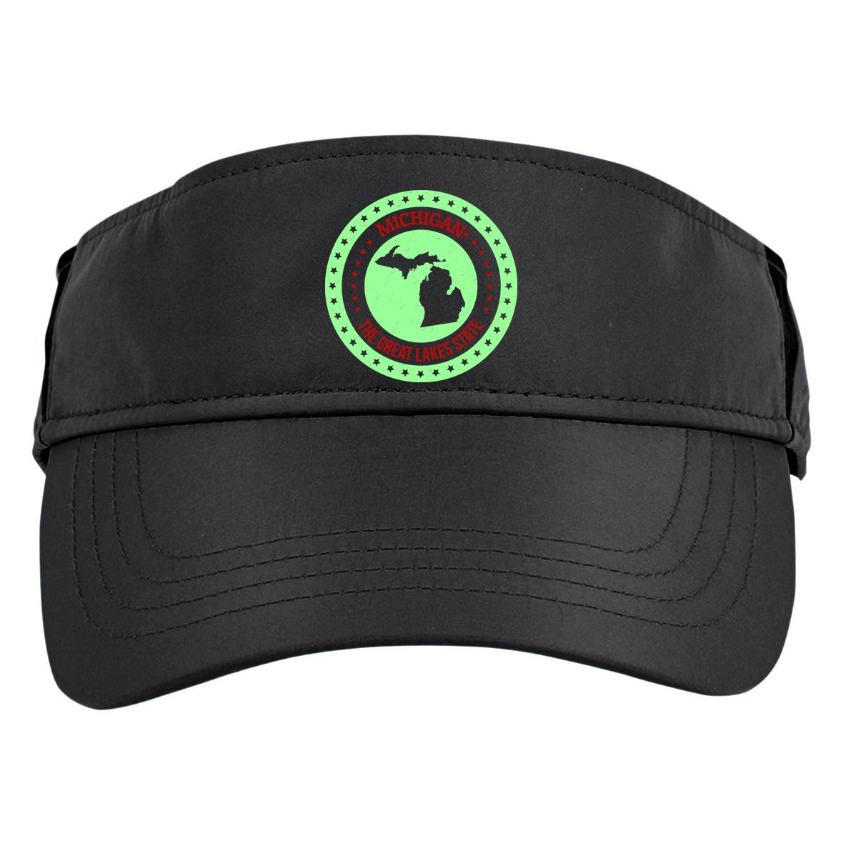 Retro Michigan The Great Lake State Logo Adult Drive Performance Visor