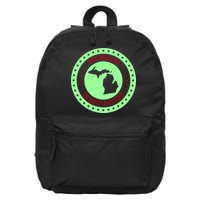 Retro Michigan The Great Lake State Logo 16 in Basic Backpack