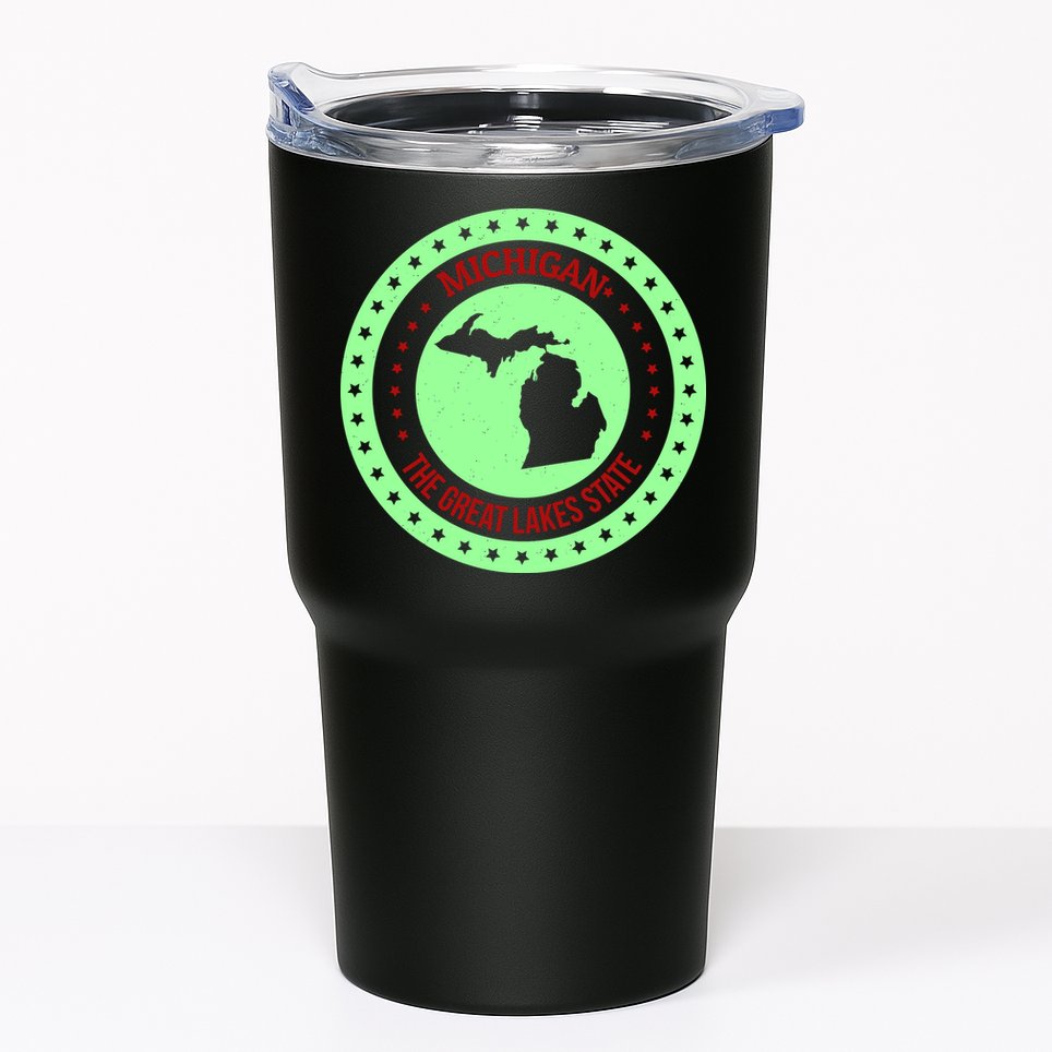 Retro Michigan The Great Lake State Logo Tumbler