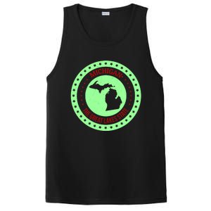 Retro Michigan The Great Lake State Logo PosiCharge Competitor Tank