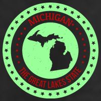 Retro Michigan The Great Lake State Logo Trucker Hat