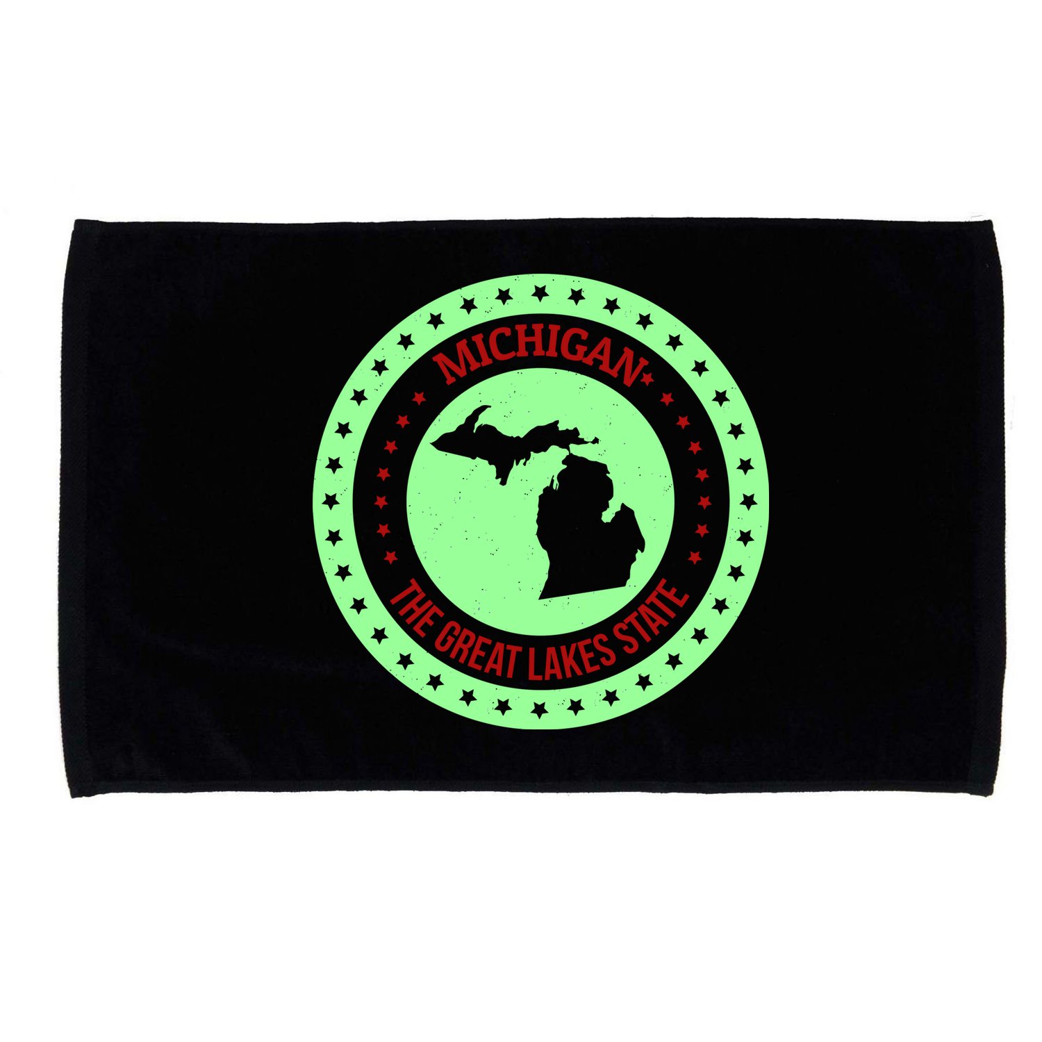 Retro Michigan The Great Lake State Logo Microfiber Hand Towel