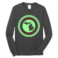 Retro Michigan The Great Lake State Logo Long Sleeve Shirt