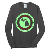 Retro Michigan The Great Lake State Logo Tall Long Sleeve T-Shirt