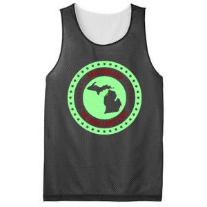 Retro Michigan The Great Lake State Logo Mesh Reversible Basketball Jersey Tank