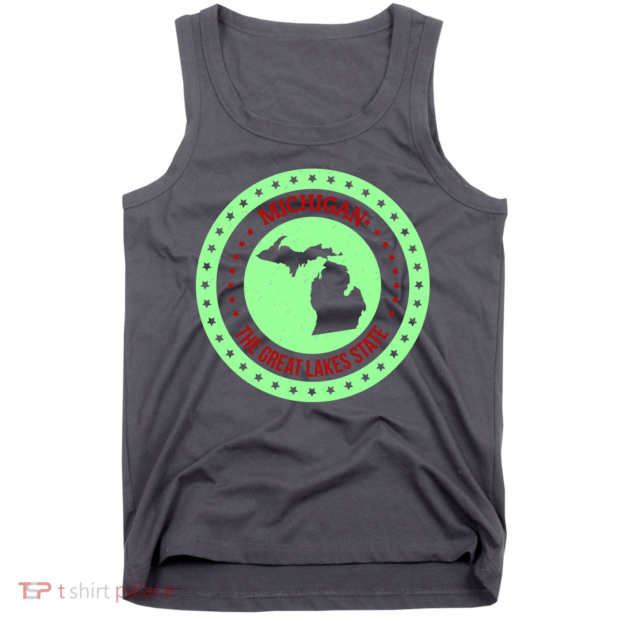Retro Michigan The Great Lake State Logo Tank Top