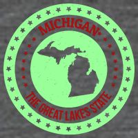 Retro Michigan The Great Lake State Logo Zip Tote Bag