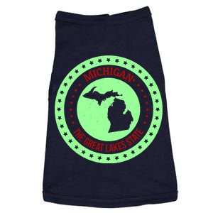 Retro Michigan The Great Lake State Logo Doggie Tank