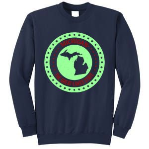 Retro Michigan The Great Lake State Logo Sweatshirt