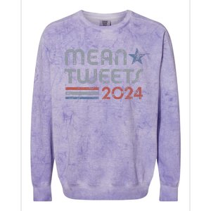 Retro Mean Tweets 2024 Colorblast Crewneck Sweatshirt