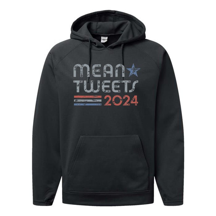 Retro Mean Tweets 2024 Performance Fleece Hoodie