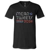 Retro Mean Tweets 2024 V-Neck T-Shirt