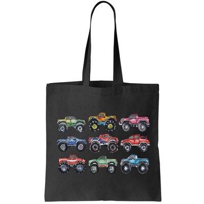 Retro Monster Trucks In A Row Bag