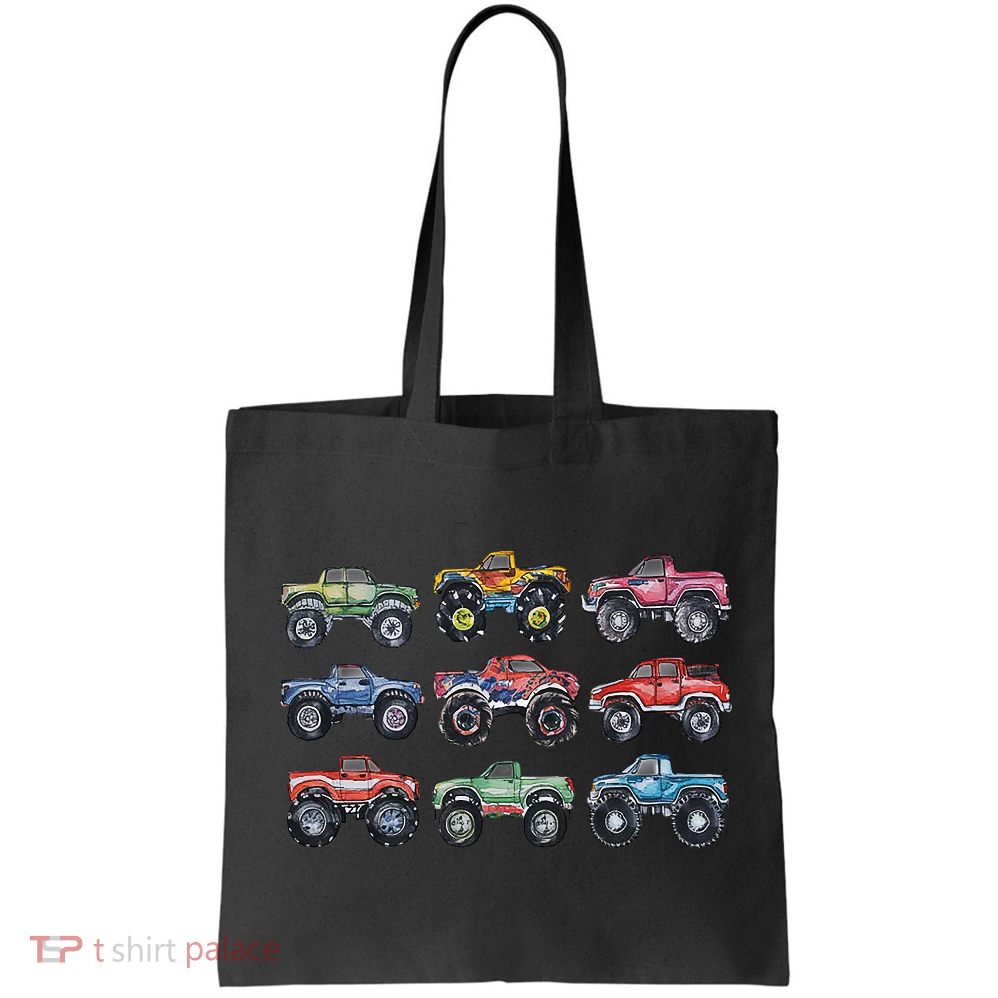Retro Monster Trucks In A Row Bag