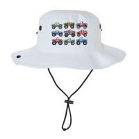 Retro Monster Trucks In A Row Bucket Hat
