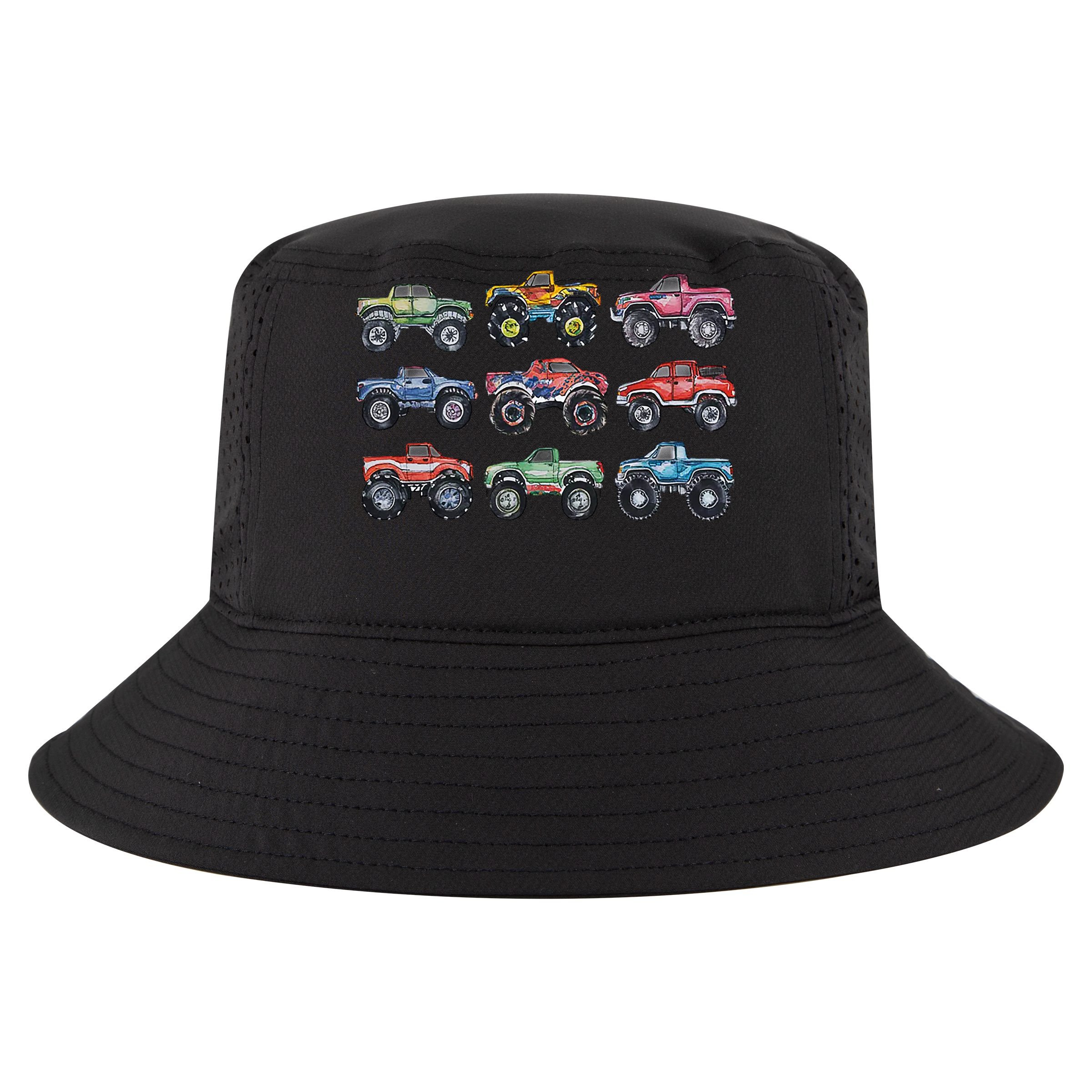 Retro Monster Trucks In A Row Kids Hoodie