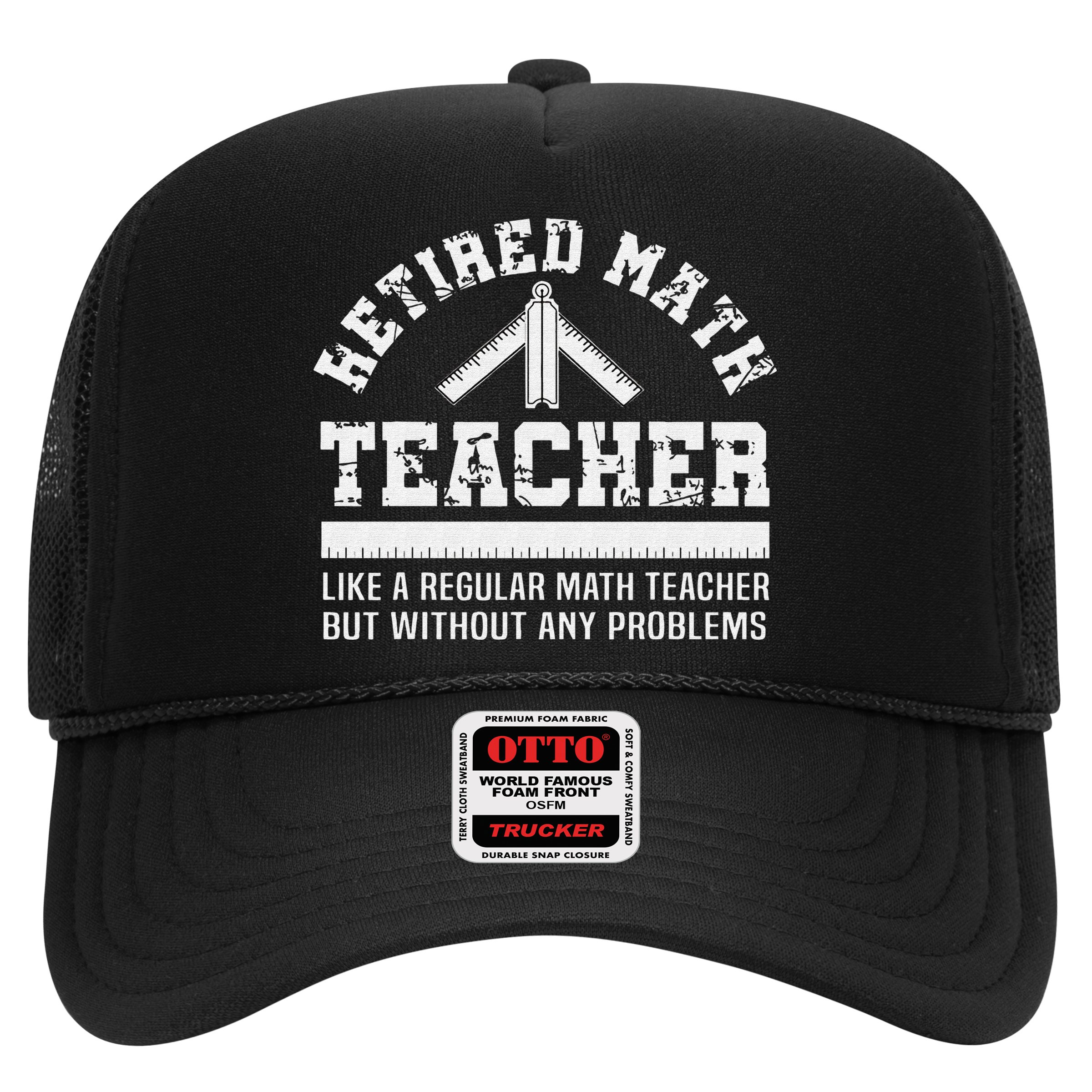 Retired Math Teacher Funny Retirement Gift Problems Hat