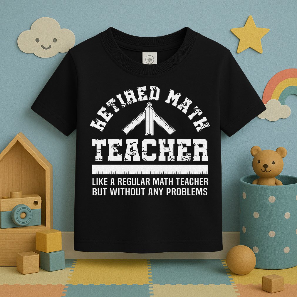 Retired Math Teacher Funny Retirement Gift Problems Toddler T-Shirt