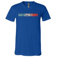 Retro Math Teacher Vintage Math Science Mathematician Gift V-Neck T-Shirt