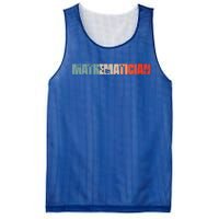 Retro Math Teacher Vintage Math Science Mathematician Gift Mesh Reversible Basketball Jersey Tank