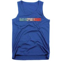 Retro Math Teacher Vintage Math Science Mathematician Gift Tank Top