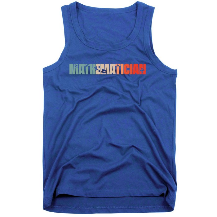 Retro Math Teacher Vintage Math Science Mathematician Gift Tank Top