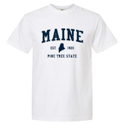 Retro Maine T Vintage State Sports Design Garment-Dyed Heavyweight T-Shirt