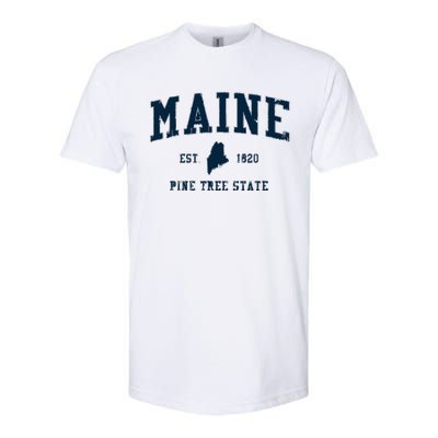 Retro Maine T Vintage State Sports Design Softstyle CVC T-Shirt