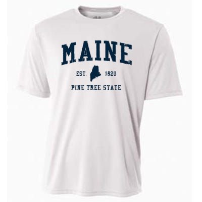 Retro Maine T Vintage State Sports Design Cooling Performance Crew T-Shirt