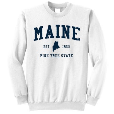 Retro Maine T Vintage State Sports Design Sweatshirt