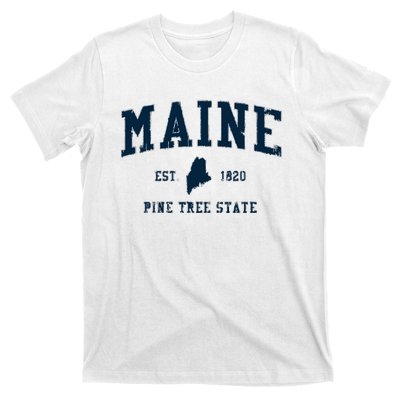 Retro Maine T Vintage State Sports Design T-Shirt