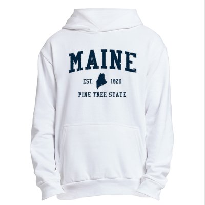 Retro Maine T Vintage State Sports Design Urban Pullover Hoodie